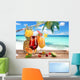 Cocktails Beach Wall Decal