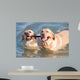 Couple Dogs Sea Wall Decal