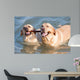 Couple Dogs Sea Wall Decal