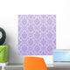Seamless Purple Damask Pattern Wall Decal