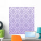 Seamless Purple Damask Pattern Wall Decal