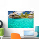 Over Water Bungalows Wall Decal