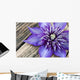 Clematis Multi Blue Close-up Wall Decal