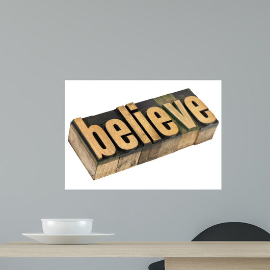 Balance Word Wood Type Wall Decal