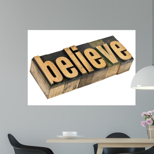 Balance Word Wood Type Wall Decal