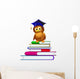 Owl Hat Sits Pile Wall Decal