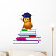 Owl Hat Sits Pile Wall Decal