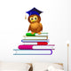 Owl Hat Sits Pile Wall Decal