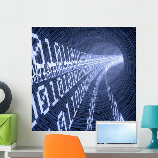 Digital Tunnel Wall Decal