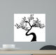 Black Tree Silhouette White Wall Decal