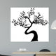 Black Tree Silhouette White Wall Decal