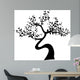 Black Tree Silhouette White Wall Decal