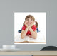Little Girl Reading Book Wall Decal