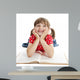 Little Girl Reading Book Wall Decal