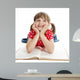 Little Girl Reading Book Wall Decal