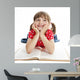 Little Girl Reading Book Wall Decal
