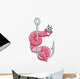 Warm Fishing Hook Wall Decal