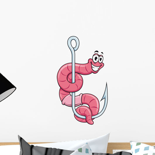 Warm Fishing Hook Wall Decal