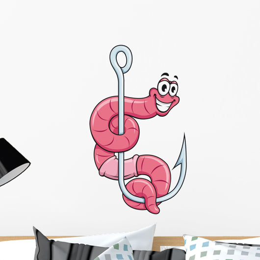 Warm Fishing Hook Wall Decal