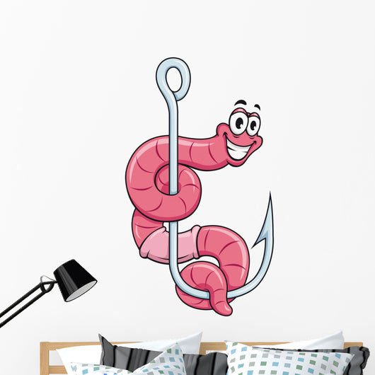 Warm Fishing Hook Wall Decal