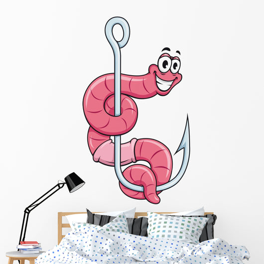 Warm Fishing Hook Wall Decal