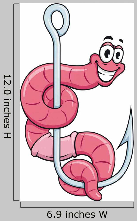 Warm Fishing Hook Wall Decal