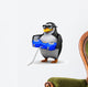 3D Penguin Glasses Playing Wall Decal