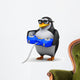 3D Penguin Glasses Playing Wall Decal