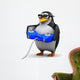 3D Penguin Glasses Playing Wall Decal