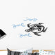 Old Turtle Ocean Waves Wall Decal