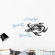 Old Turtle Ocean Waves Wall Decal
