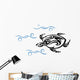 Old Turtle Ocean Waves Wall Decal
