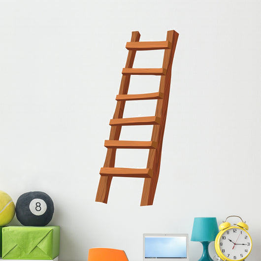 Illustration Wooden Ladder Wall Decal