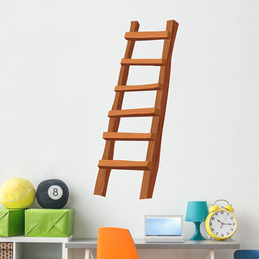 Illustration Wooden Ladder Wall Decal