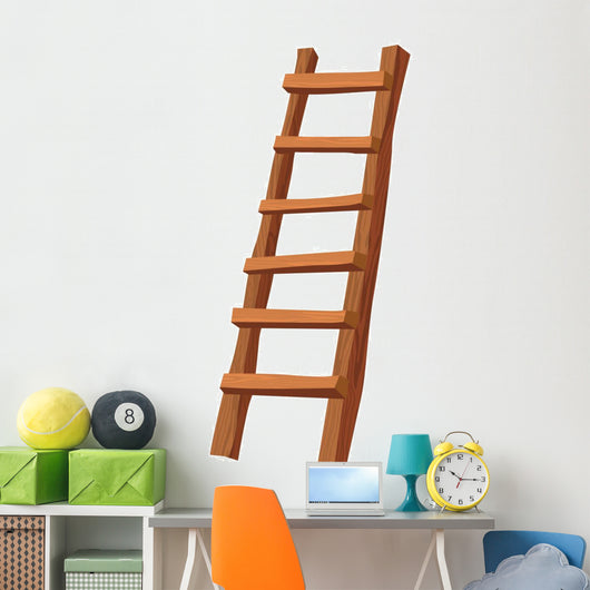 Illustration Wooden Ladder Wall Decal