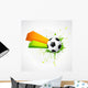 Abstract Style Football Design Wall Decal