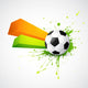 Abstract Style Football Design Wall Decal
