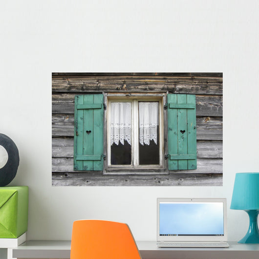 Window Mountain Cabin South Wall Decal