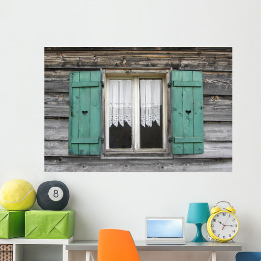 Window Mountain Cabin South Wall Decal