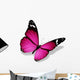 Violet Butterfly White Wall Decal