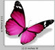 Violet Butterfly White Wall Decal