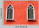 Two Windows in Red Wall Wall Decal