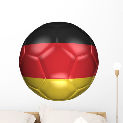 3D Soccer Balls Wall Decal shown on a wall
