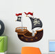 Pirate Ship Vector Illustration Wall Decal