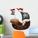 Pirate Ship Vector Illustration Wall Decal