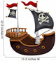 Pirate Ship Vector Illustration Wall Decal