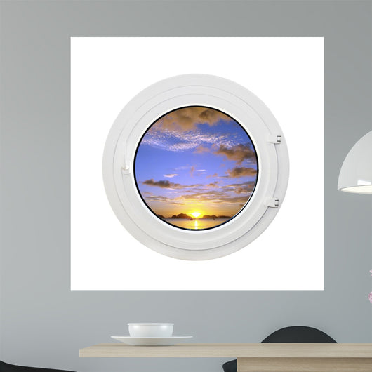Hublot and Sunset White Wall Decal