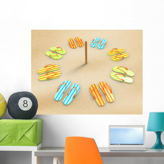 Flip-flops Beach Wall Decal