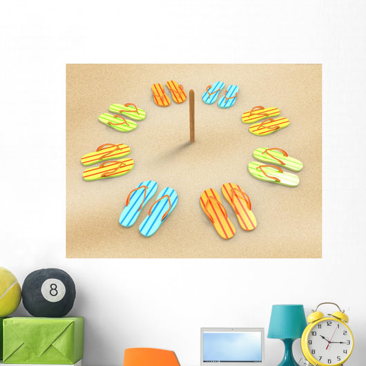 Flip-flops Beach Wall Decal