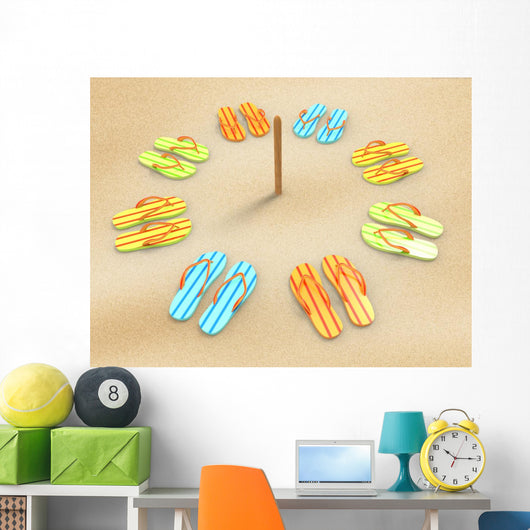 Flip-flops Beach Wall Decal